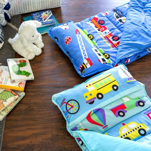  [아마존베스트]Wildkin Microfiber Nap Mat with Pillow for Toddler Boys and Girls, Perfect Size for Daycare and Preschool, Designed to Fit on a Standard Cot, Patterns Coordinate with Our Lunch Box