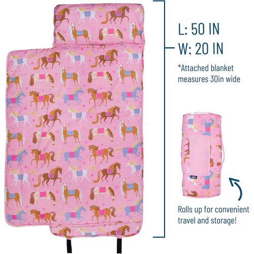  [아마존베스트]Wildkin Nap Mat with Pillow for Toddler Boys and Girls, Perfect Size for Daycare and Preschool, Designed to Fit on a Standard Cot, Patterns Coordinate with Our Lunch Boxes and Back