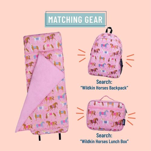  [아마존베스트]Wildkin Nap Mat with Pillow for Toddler Boys and Girls, Perfect Size for Daycare and Preschool, Designed to Fit on a Standard Cot, Patterns Coordinate with Our Lunch Boxes and Back