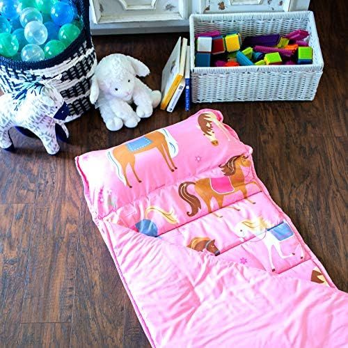  [아마존베스트]Wildkin Microfiber Nap Mat with Pillow for Toddler Boys and Girls, Perfect Size for Daycare and Preschool, Designed to Fit on a Standard Cot, Patterns Coordinate with Our Lunch Box