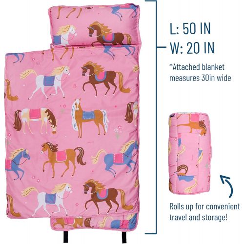  [아마존베스트]Wildkin Microfiber Nap Mat with Pillow for Toddler Boys and Girls, Perfect Size for Daycare and Preschool, Designed to Fit on a Standard Cot, Patterns Coordinate with Our Lunch Box