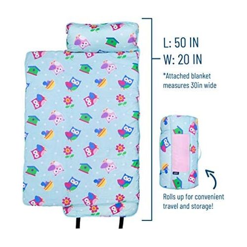  [아마존베스트]Wildkin Nap Mat with Pillow for Toddler Boys and Girls, Perfect Size for Daycare and Preschool, Designed to Fit on a Standard Cot, Patterns Coordinate with Our Lunch Boxes and Back