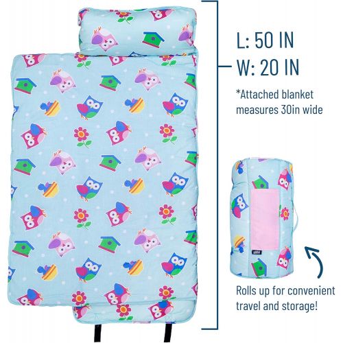  [아마존베스트]Wildkin Nap Mat with Pillow for Toddler Boys and Girls, Perfect Size for Daycare and Preschool, Designed to Fit on a Standard Cot, Patterns Coordinate with Our Lunch Boxes and Back