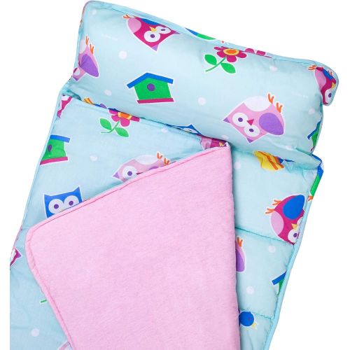  [아마존베스트]Wildkin Nap Mat with Pillow for Toddler Boys and Girls, Perfect Size for Daycare and Preschool, Designed to Fit on a Standard Cot, Patterns Coordinate with Our Lunch Boxes and Back