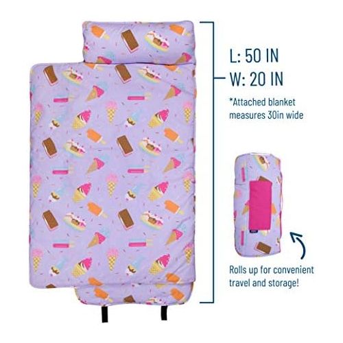  Wildkin Original Nap Mat with Pillow for Toddler Boys and Girls, Ideal for Daycare and Preschool, Measures 50 x 1.5 x 20 Inches, Moms Choice Award Winner, BPA-Free, Olive Kids (Swe