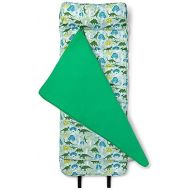 Wildkin Original Nap Mat with Pillow for Toddler Boys and Girls, Ideal for Daycare and Preschool, Measures 50 x 1.5 x 20 Inches, Moms Choice Award Winner, BPA-Free, Olive Kids (Din