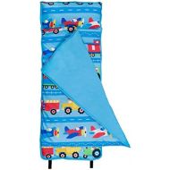 Wildkin Microfiber Nap Mat with Pillow for Toddler Boys and Girls,Measures 50 x 20 x 1.5 Inches,Ideal for Daycare and Preschool,Moms Choice Award Winner,BPA-Free,Olive Kids(Trains,
