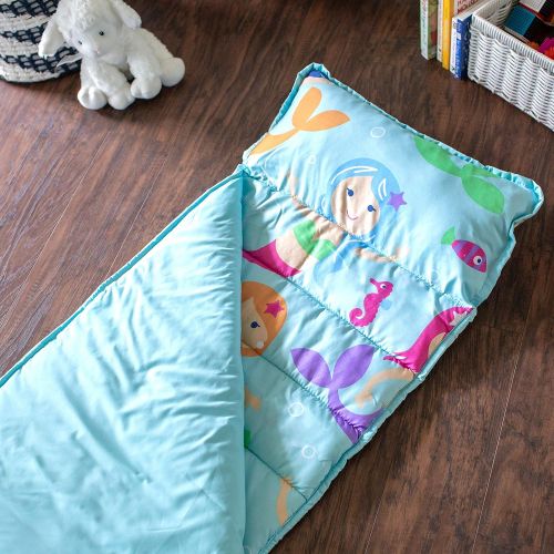  Wildkin Microfiber Nap Mat with Pillow for Toddler Boys and Girls, Measures 50 x 20 x 1.5 Inches, Ideal for Daycare and Preschool, Moms Choice Award Winner, BPA-Free, Olive Kids (M