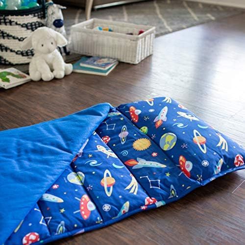  Wildkin Original Nap Mat with Pillow for Toddler Boys and Girls, Measures 50 x 20 x 1.5 Inches, Ideal for Daycare and Preschool, Moms Choice Award Winner, BPA-Free, Olive Kids (Out