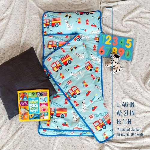  [아마존베스트]Wildkin Day2Day Kids Nap Mat for Boys & Girls, Measures 46 x 21 x 1 Inches Nap Mat for Kids, Ideal for Daycare & Preschool, Nap Mats Perfect for Sleepovers & Travels, BPA-Free (Fir