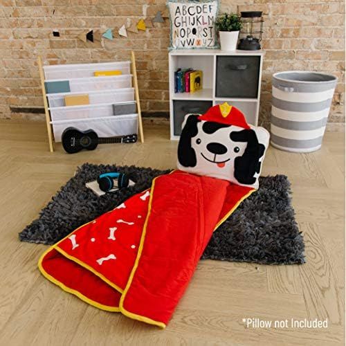  [아마존베스트]Wildkin Kids Plush Nap Mat for Toddler Boys and Girls, Measures 57.5 x 20 x 1.5 Inches Plush Nap Mat Sacks, Ideal for Daycare & Preschool Nap Mats, Features Attached Blanket, BPA-F