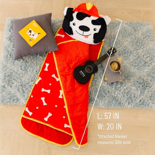  [아마존베스트]Wildkin Kids Plush Nap Mat for Toddler Boys and Girls, Measures 57.5 x 20 x 1.5 Inches Plush Nap Mat Sacks, Ideal for Daycare & Preschool Nap Mats, Features Attached Blanket, BPA-F