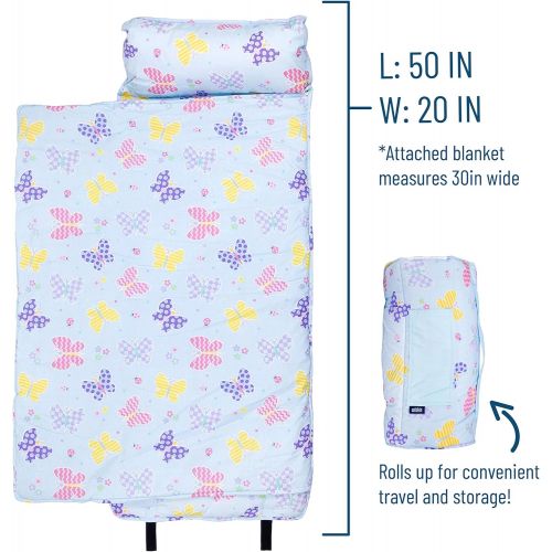  Wildkin Original Nap Mat, Features Built-In Blanket and Pillow, Perfect for Daycare and Preschool or Napping On-the-Go  Fairies