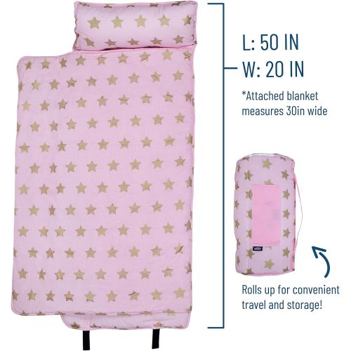  Wildkin Original Nap Mat, Features Built-In Blanket and Pillow, Perfect for Daycare and Preschool or Napping On-the-Go  Fairies