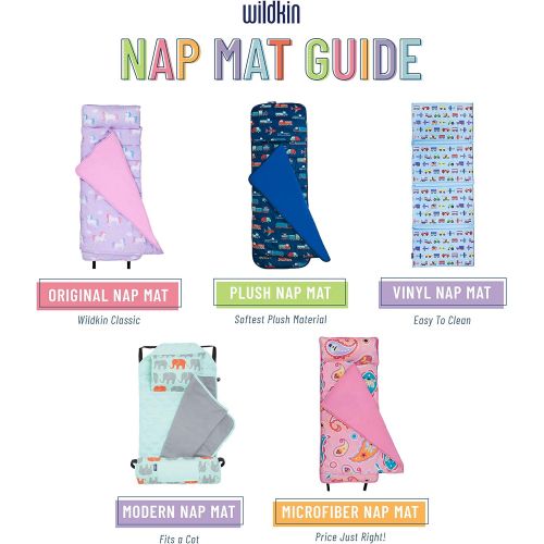  Wildkin Original Nap Mat, Features Built-In Blanket and Pillow, Perfect for Daycare and Preschool or Napping On-the-Go  Fairies