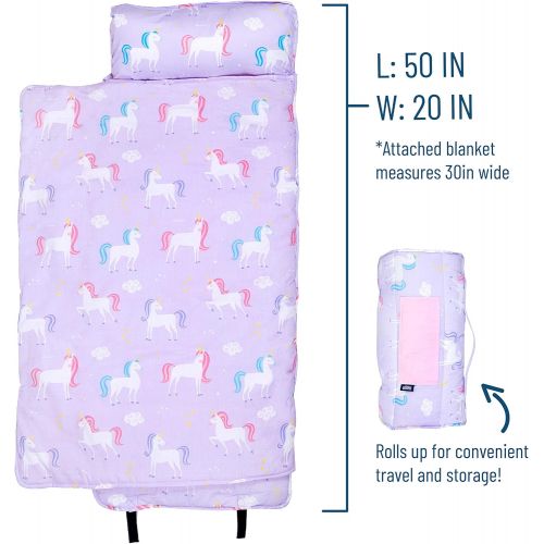  Wildkin Original Nap Mat, Features Built-In Blanket and Pillow, Perfect for Daycare and Preschool or Napping On-the-Go  Fairies