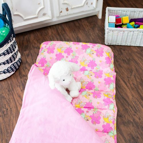  Wildkin Original Nap Mat, Features Built-In Blanket and Pillow, Perfect for Daycare and Preschool or Napping On-the-Go  Fairies