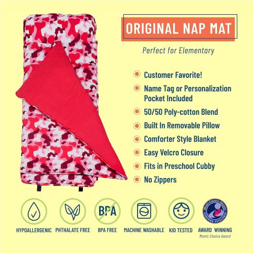  Wildkin Original Nap Mat, Features Built-In Blanket and Pillow, Perfect for Daycare and Preschool or Napping On-the-Go  Fairies