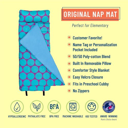  Wildkin Original Nap Mat, Features Built-In Blanket and Pillow, Perfect for Daycare and Preschool or Napping On-the-Go  Fairies