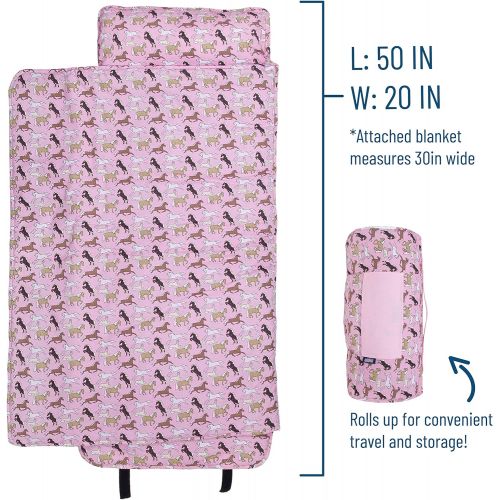  Wildkin Original Nap Mat, Features Built-In Blanket and Pillow, Perfect for Daycare and Preschool or Napping On-the-Go  Fairies