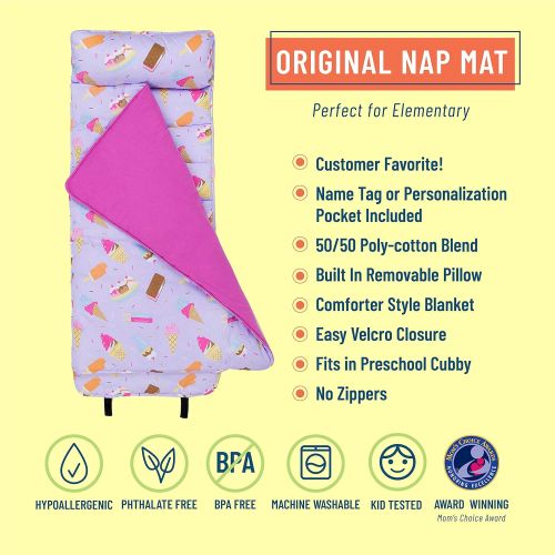  Wildkin Original Nap Mat, Features Built-In Blanket and Pillow, Perfect for Daycare and Preschool or Napping On-the-Go  Fairies