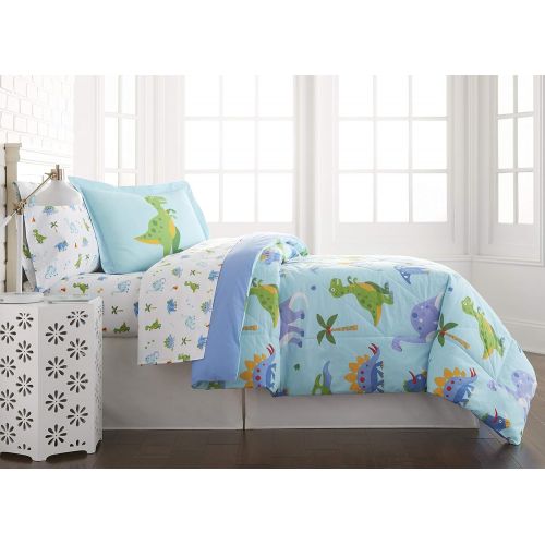  Wildkin Lightweight Twin Comforter Set, 100% Cotton Twin Comforter with Embroidered Details, Includes One Matching Sham, Coordinates with Other Room Decor, Olive Kids Design  Enda