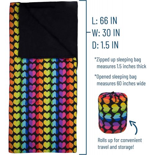  Wildkin Original Sleeping Bag, Features Matching Travel Pillow and Coordinating Storage Bag, Perfect for Sleeping On-The-Go  Stars