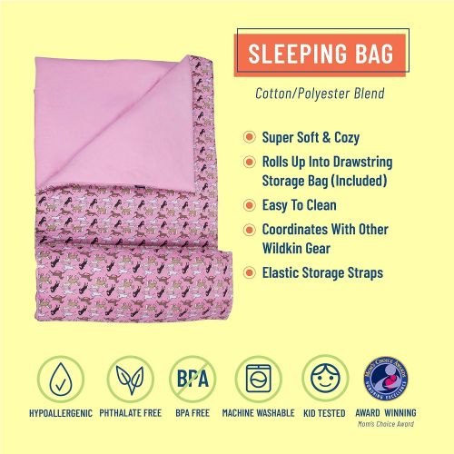  Wildkin Original Sleeping Bag, Features Matching Travel Pillow and Coordinating Storage Bag, Perfect for Sleeping On-The-Go  Stars