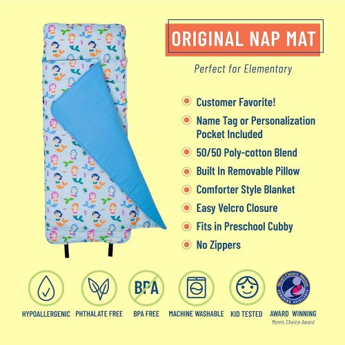  Wildkin Original Nap Mat, Features Built-in Blanket and Pillow, Perfect for Daycare and Preschool or Napping On-The-Go  Stars