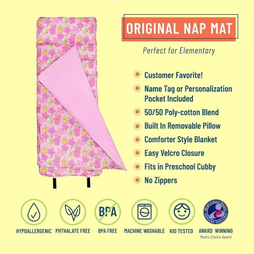  Wildkin Original Nap Mat, Features Built-in Blanket and Pillow, Perfect for Daycare and Preschool or Napping On-The-Go  Stars