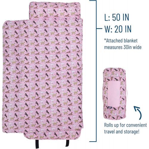  Wildkin Original Nap Mat, Features Built-in Blanket and Pillow, Perfect for Daycare and Preschool or Napping On-The-Go  Stars