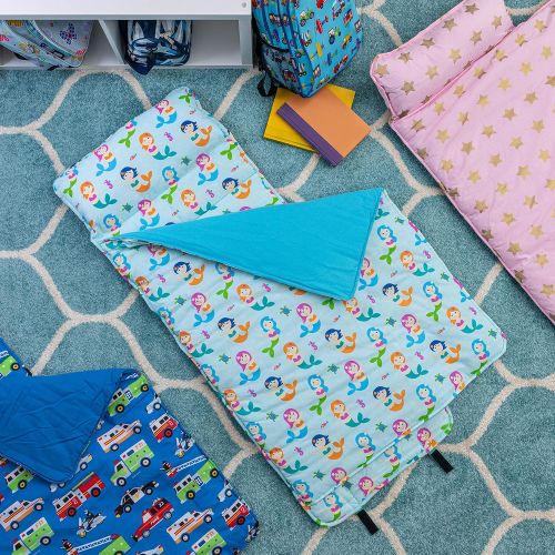  Wildkin Original Nap Mat, Features Built-in Blanket and Pillow, Perfect for Daycare and Preschool or Napping On-The-Go  Stars