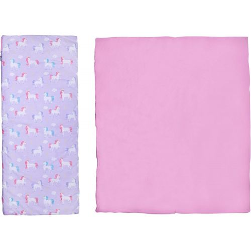  Wildkin Original Sleeping Bag, Features Matching Travel Pillow and Coordinating Storage Bag, Perfect for Sleeping On-The-Go, Olive Kids Design  Unicorn