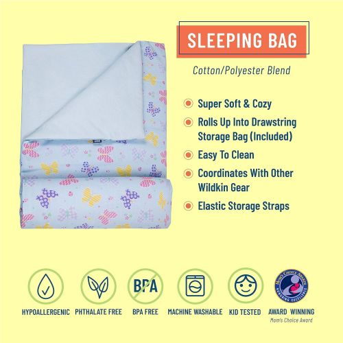  Wildkin Original Sleeping Bag, Features Matching Travel Pillow and Coordinating Storage Bag, Perfect for Sleeping On-The-Go, Olive Kids Design  Unicorn