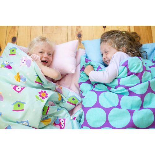  Wildkin Original Sleeping Bag, Features Matching Travel Pillow and Coordinating Storage Bag, Perfect for Sleeping On-The-Go, Olive Kids Design  Unicorn