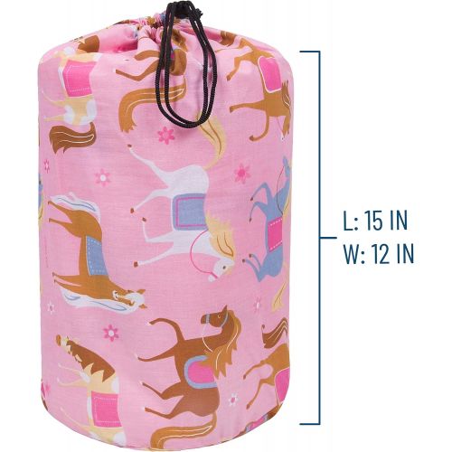  Wildkin Original Sleeping Bag, Features Matching Travel Pillow and Coordinating Storage Bag, Perfect for Sleeping On-The-Go, Olive Kids Design  Unicorn