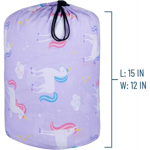  Wildkin Original Sleeping Bag, Features Matching Travel Pillow and Coordinating Storage Bag, Perfect for Sleeping On-The-Go, Olive Kids Design  Unicorn