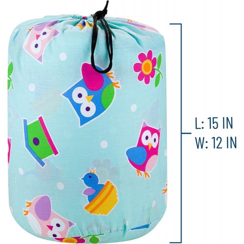  Wildkin Original Sleeping Bag, Features Matching Travel Pillow and Coordinating Storage Bag, Perfect for Sleeping On-The-Go, Olive Kids Design  Unicorn