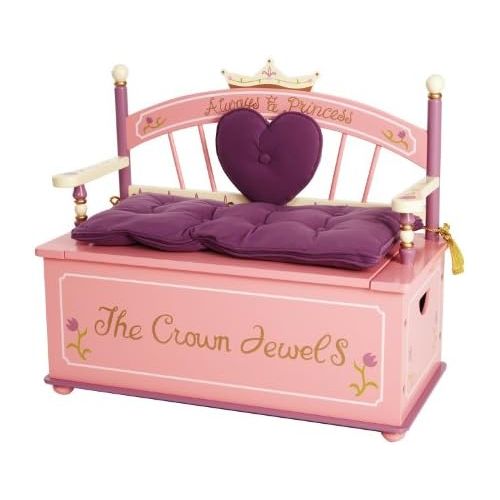  Wildkin Princess Toy Box Bench