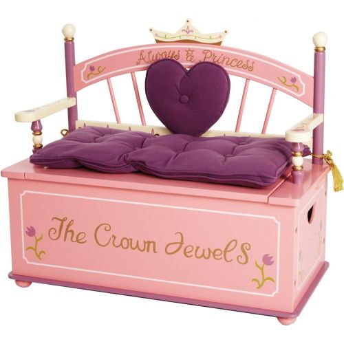  Wildkin Princess Toy Box Bench