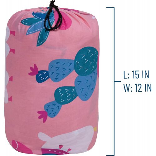  Wildkin Sleeping Bag, Children’s Original Sleeping Bag with Pillowcase and Storage Bag, Premium Cotton & Microfiber Blend Exterior, 100% Cotton Flannel Interior, Ages 5+, Fairies