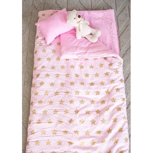  Wildkin Sleeping Bag, Children’s Original Sleeping Bag with Pillowcase and Storage Bag, Premium Cotton & Microfiber Blend Exterior, 100% Cotton Flannel Interior, Ages 5+, Fairies