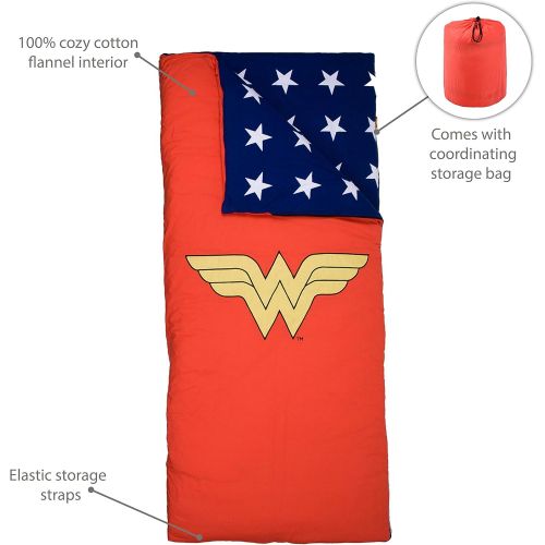  Wildkin Kids Sleeping Bags for Boys and Girls, Perfect Size for Parties, Camping, and Overnight Travel, Cotton Blend Materials Sleeping Bag, Measures 66 x 30 x 1.5 Inches, BPA-free