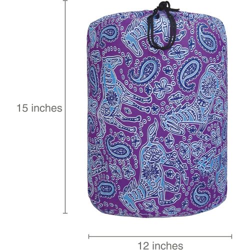  Wildkin Kids Sleeping Bags for Boys and Girls, Perfect Size for Parties, Camping, and Overnight Travel, Cotton Blend Materials Sleeping Bag, Measures 66 x 30 x 1.5 Inches, BPA-free