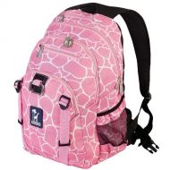 Wildkin Serious Backpack, Durable Backpack with Padded Straps, Exterior Pockets, Moisture-Resistant Lining, and Two Side Pockets, Perfect for School or Travel  Pink Giraffe