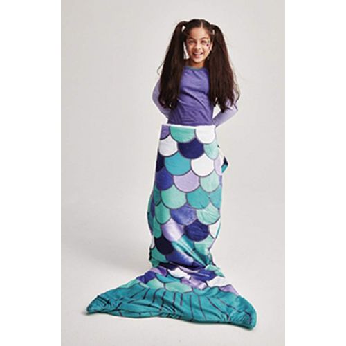  Wildkin iscream Mermaid Tail 74 x 33 Faux Sherpa-Lined Silky Fleece Zippered Sleeping Bag