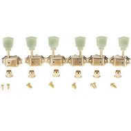 Wilkinson 3L3R Deluxe Vintage Keystone Style Guitar Tuners Machine Heads Tuning Pegs Keys Set for Les Paul Electric Guitar or Electric Guitar, Gold