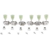 Wilkinson 3L3R Deluxe Vintage Keystone Style Guitar Tuners Machine Heads Tuning Pegs Keys Set for Les Paul Electric Guitar or Electric Guitar, Nickel