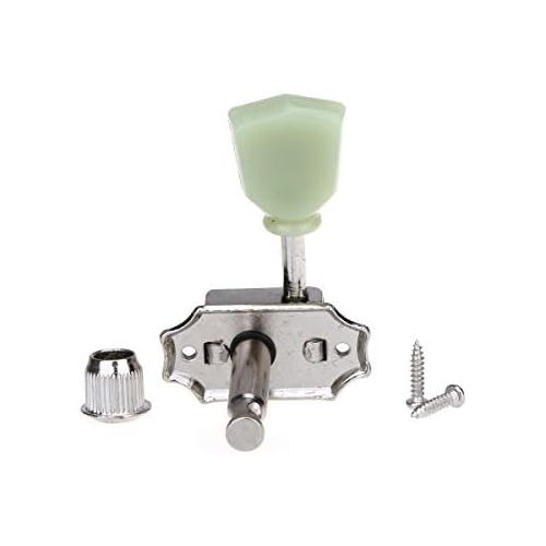  Wilkinson 3L3R Deluxe Vintage Keystone Style Guitar Tuners Machine Heads Tuning Pegs Keys Set for Les Paul Electric Guitar or Electric Guitar, Nickel