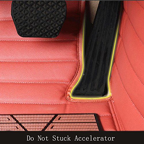  WillMaxMat Custom Car Floor Mats for Buick Envision 2014-2019 - Detachable Floor Carpets, Tailored Fit, Full Coverage, Waterproof, All Weather (Black and Gold Stitching)